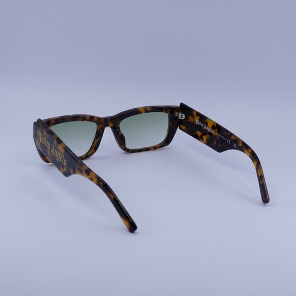 Palm Angels PERI002 PALM 6054 Sunglasses Havana Rectangle Frame, Green Lenses - Picture 7 of 10